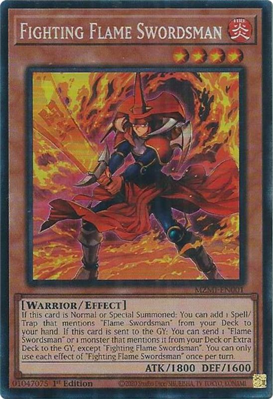 Fighting Flame Swordsman (CR) - MZMI-EN001 - Collector's Rare