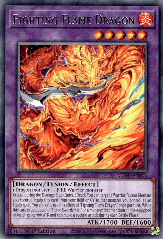Fighting Flame Dragon - MZMI-EN005 - Rare
