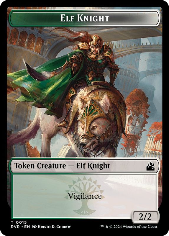 Elf Knight // Spirit (0004) Double-Sided Token - 15 // 4 - Token