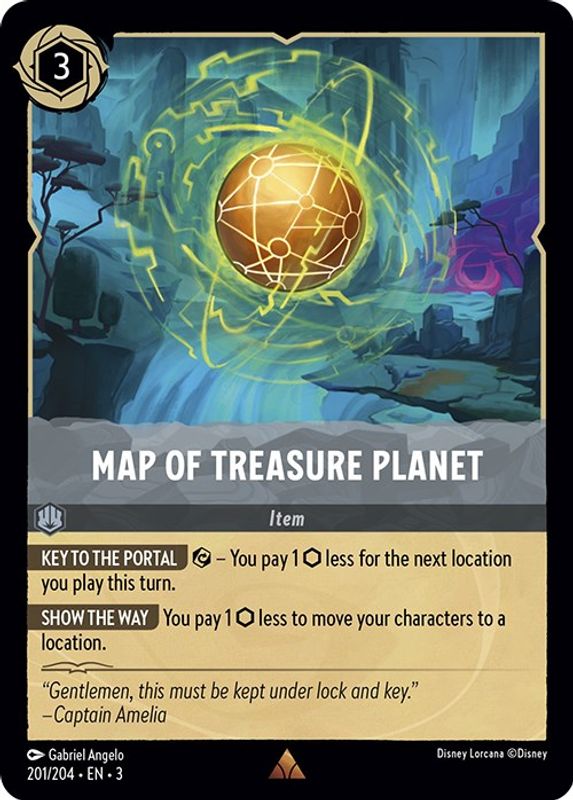 Map of Treasure Planet - 201/204 - Rare