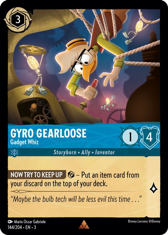 Gyro Gearloose - Gadget Whiz - 144//204 - Rare