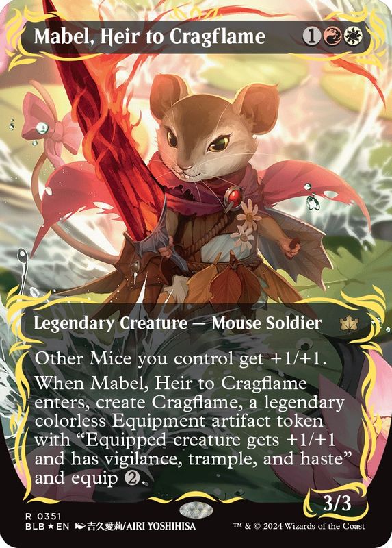 Mabel, Heir to Cragflame (Borderless) (Raised Foil) - 351 - Rare