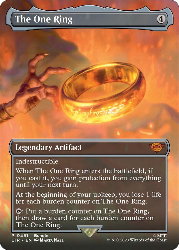 The One Ring (Borderless) (LTR Bundle) - 451 - Mythic