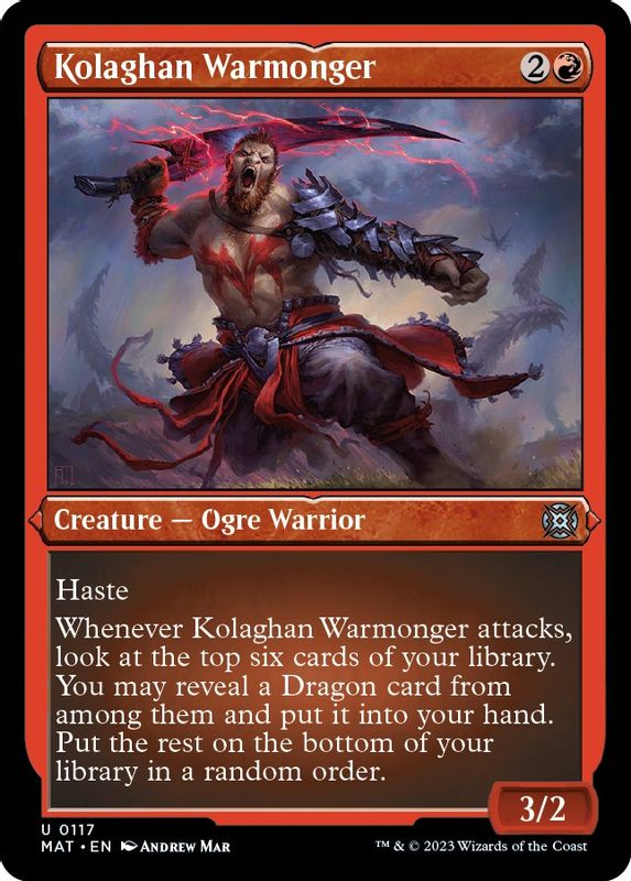 Kolaghan Warmonger (Foil Etched) - 117 - Uncommon