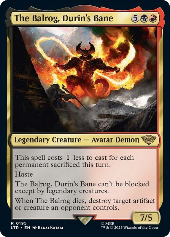 The Balrog, Durin's Bane - 195 - Rare
