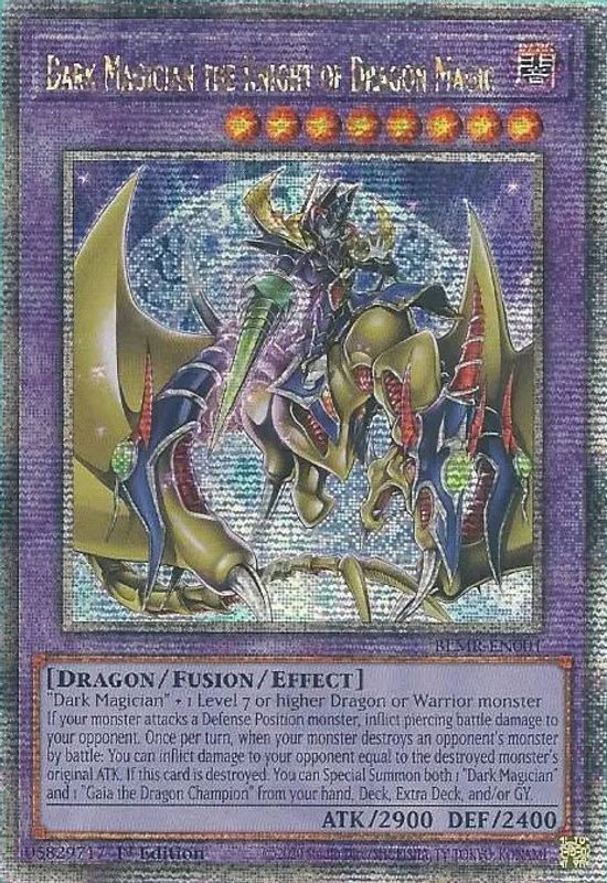 Dark Magician the Knight of Dragon Magic (Quarter Century Secret Rare) - BLMR-EN001 - Quarter Century Secret Rare