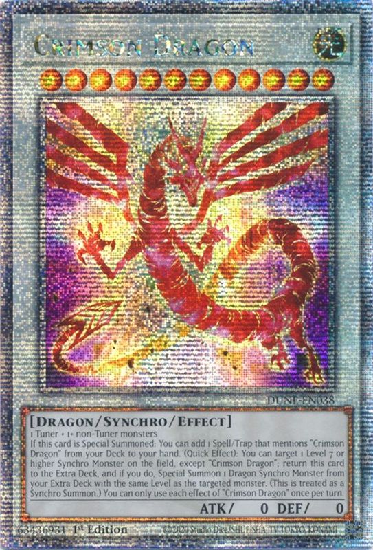 Crimson Dragon (Quarter Century Secret Rare) - DUNE-EN038 - Quarter Century Secret Rare