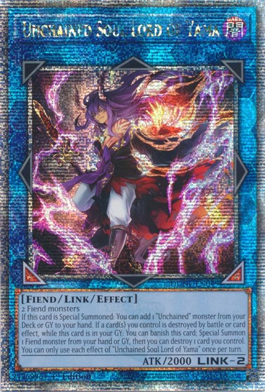 Unchained Soul Lord of Yama (Quarter Century Secret Rare) - DUNE-EN049 - Quarter Century Secret Rare