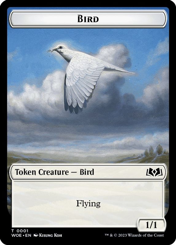 Bird // Food (0012) Double-Sided Token - 1 // 12 - Token