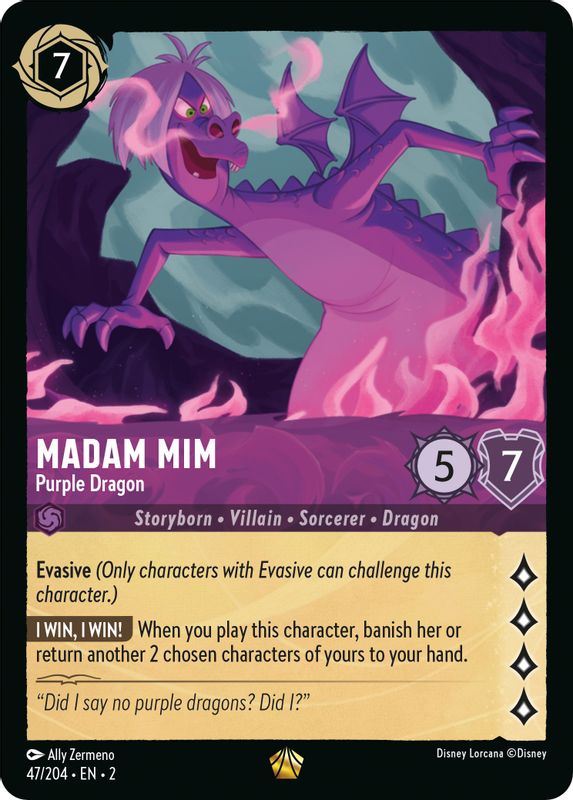 Madam Mim - Purple Dragon - 47/204 - Legendary