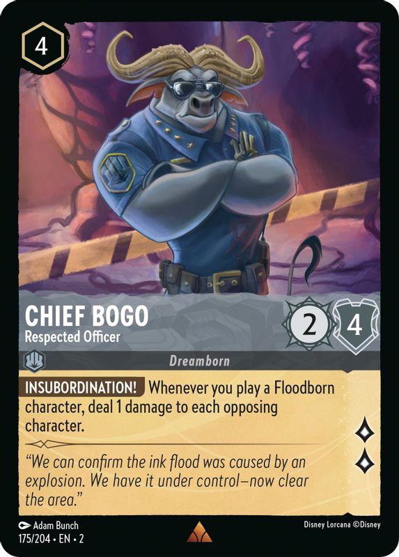 Chief Bogo - Respected Officer - 175/204 - Rare