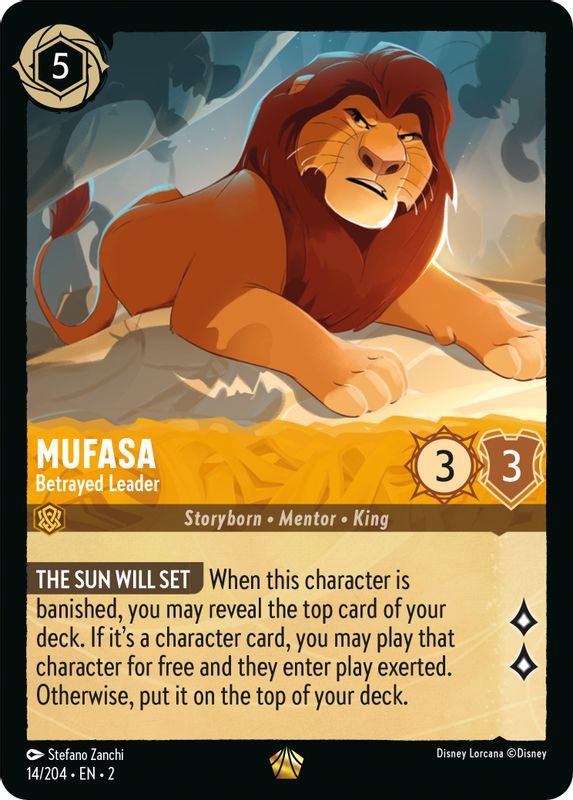 Mufasa - Betrayed Leader - 14/204 - Legendary