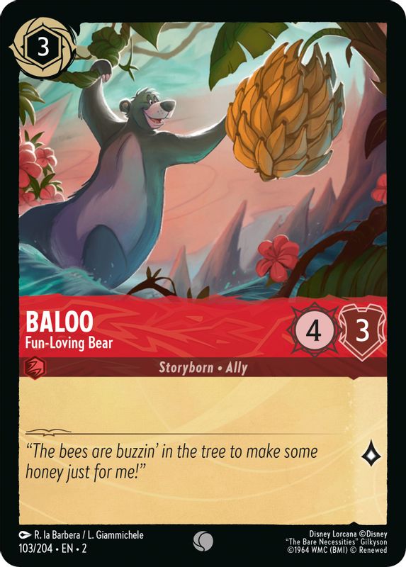 Baloo - Fun-Loving Bear - 103/204 - Common