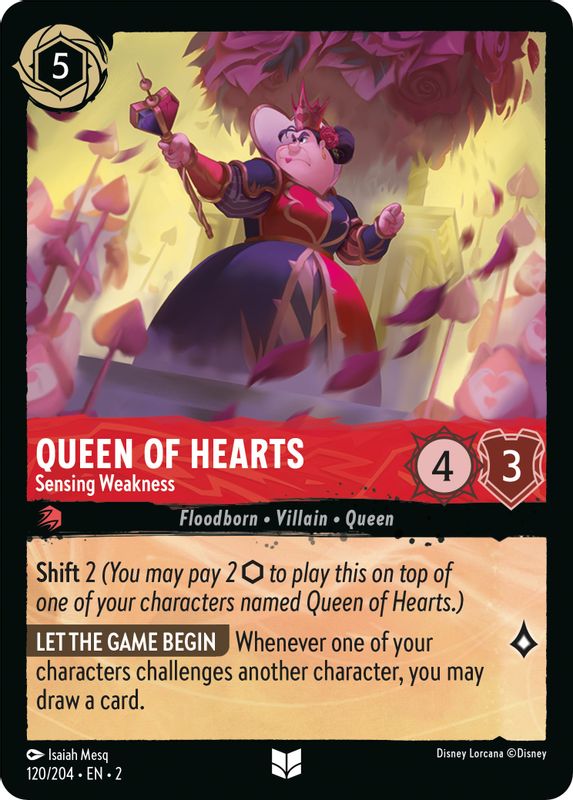 Queen of Hearts - Sensing Weakness - 120/204 - Uncommon