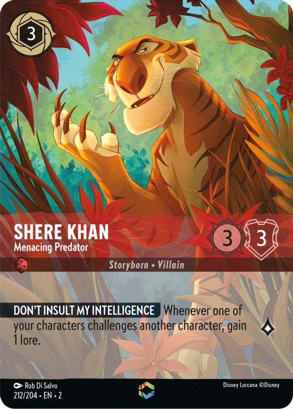Shere Khan - Menacing Predator (Alternate Art) - 212/204 - Enchanted