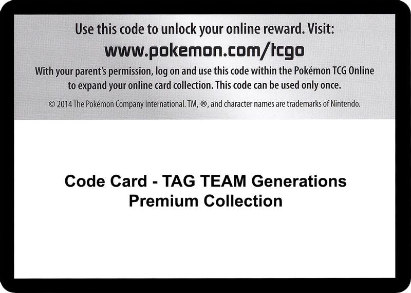 Code Card - TAG TEAM Generations Premium Collection - Code Card