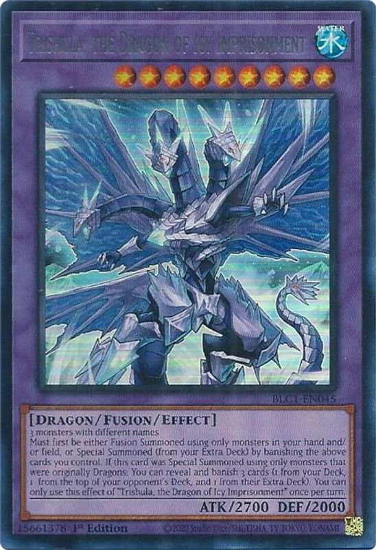 Trishula, the Dragon of Icy Imprisonment (Silver) - BLC1-EN045 - Ultra Rare