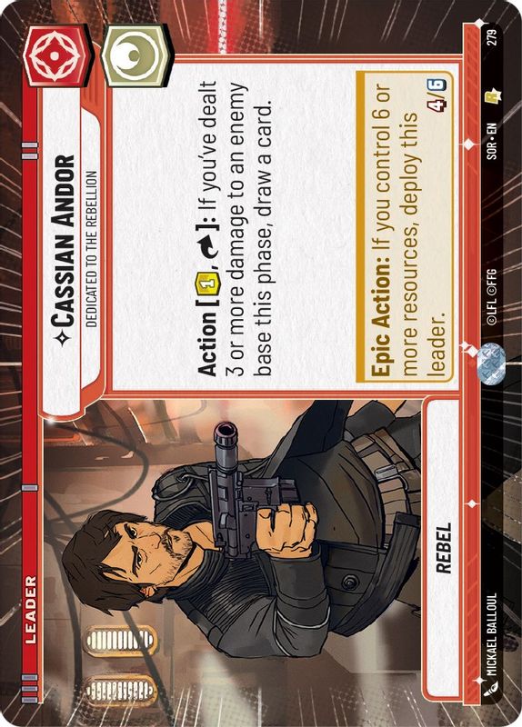Cassian Andor - Dedicated to the Rebellion (Hyperspace) - 279 - Rare