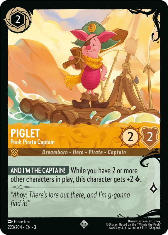 Piglet - Pooh Pirate Captain (223/204) - 223/204 - Super Rare