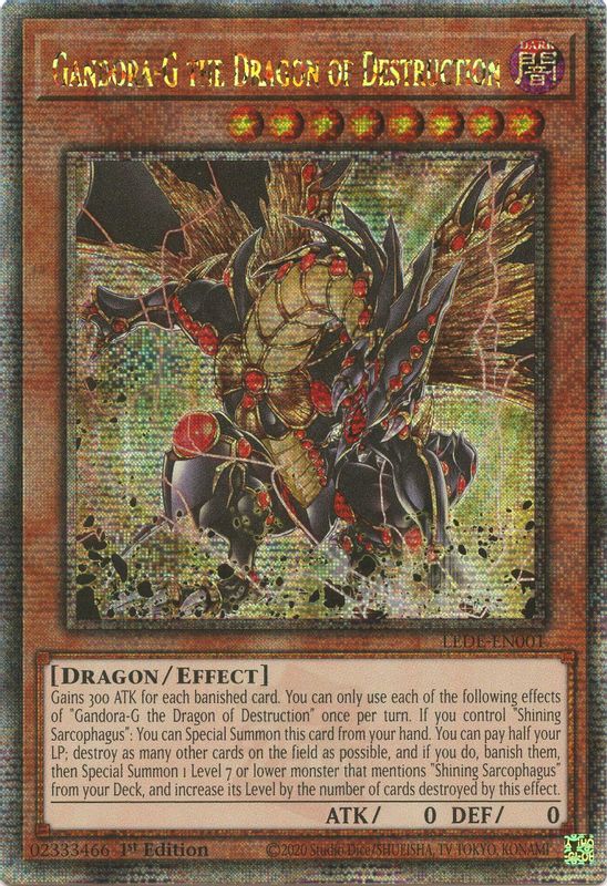 Gandora-G the Dragon of Destruction (Quarter Century Secret Rare) - LEDE-EN001 - Quarter Century Secret Rare