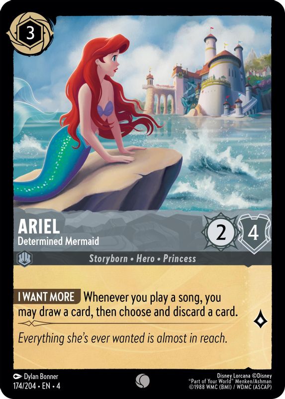 Ariel - Determined Mermaid - 174/204 - Common