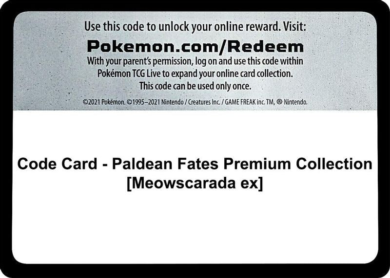 Code Card - Paldean Fates Premium Collection [Meowscarada ex] - Code Card