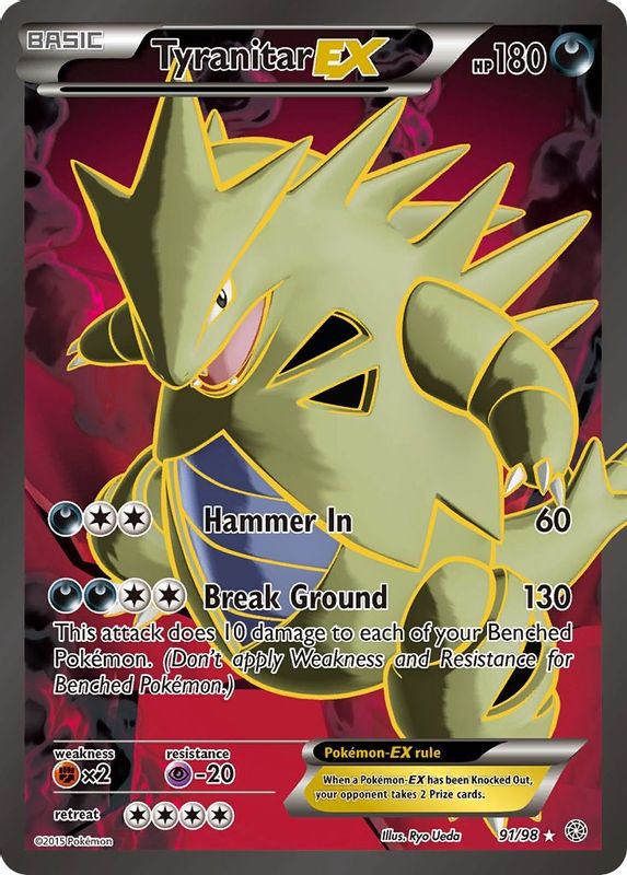 Tyranitar EX (91 Full Art) - 91/98 - Ultra Rare
