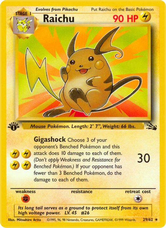 Raichu (29) - 29/62 - Rare
