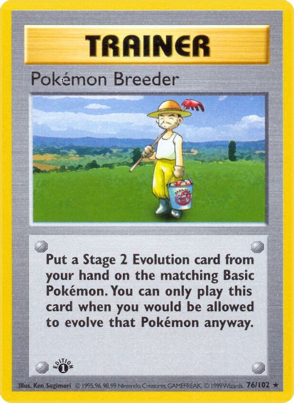 Pokemon Breeder - 076/102 - Rare