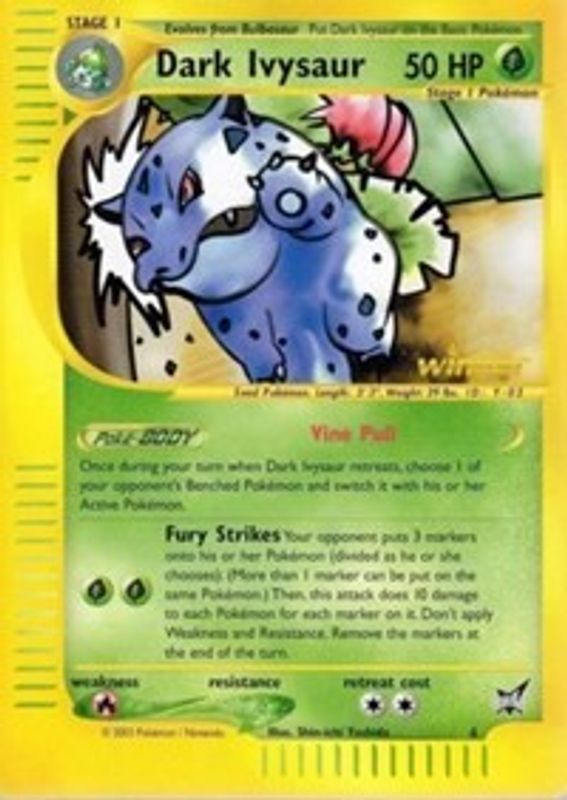 Dark Ivysaur - 6 [Winner] - 006/009 - Promo