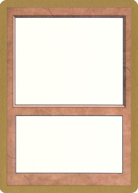 2000 World Championship Blank Card - Special