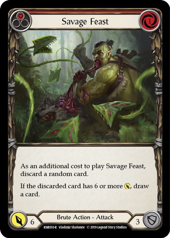 Savage Feast (Red) - RNR010 - Rare