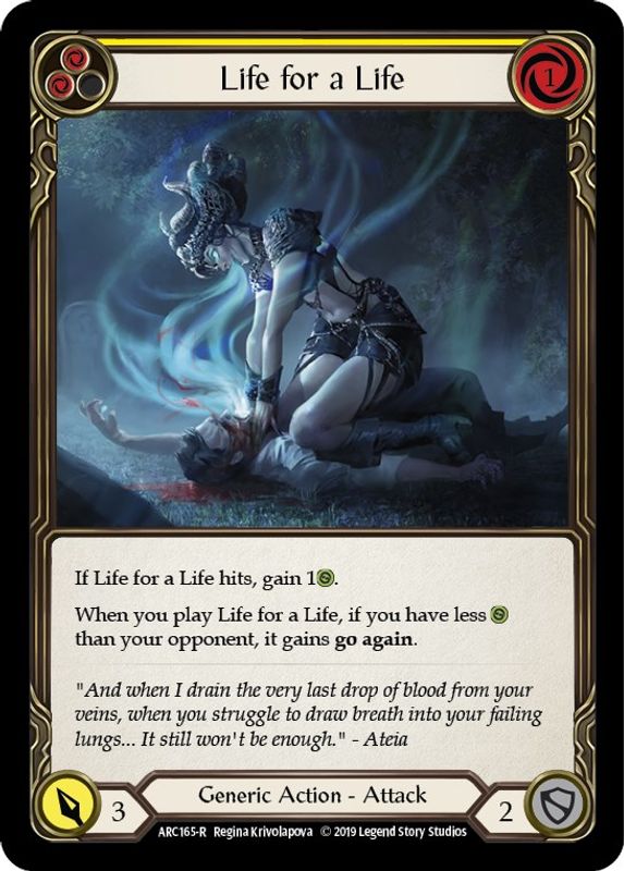 Life for a Life (Yellow) - ARC165 - Rare