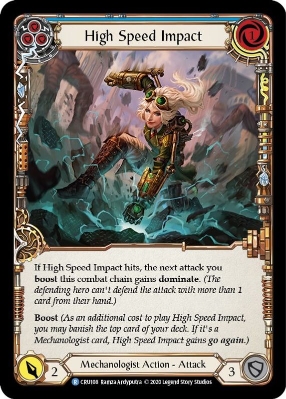 High Speed Impact (Blue) - CRU108 - Rare