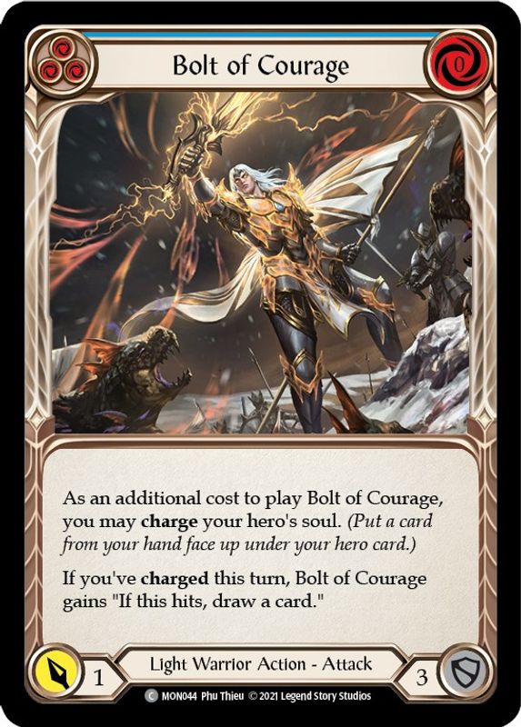 Bolt of Courage (Blue) - MON044 - Common