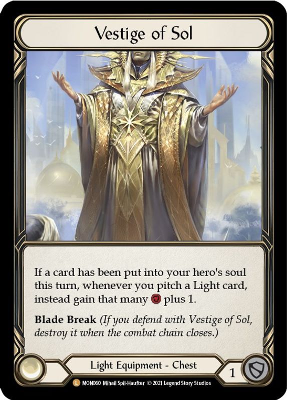 Vestige of Sol - MON060 - Legendary