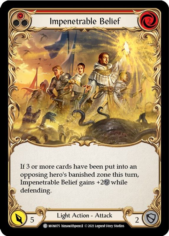 Impenetrable Belief (Red) - MON075 - Common