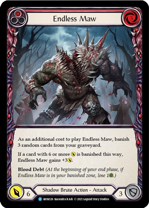 Endless Maw (Red) - MON126 - Rare