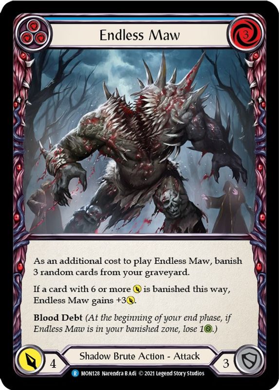 Endless Maw (Blue) - MON128 - Rare