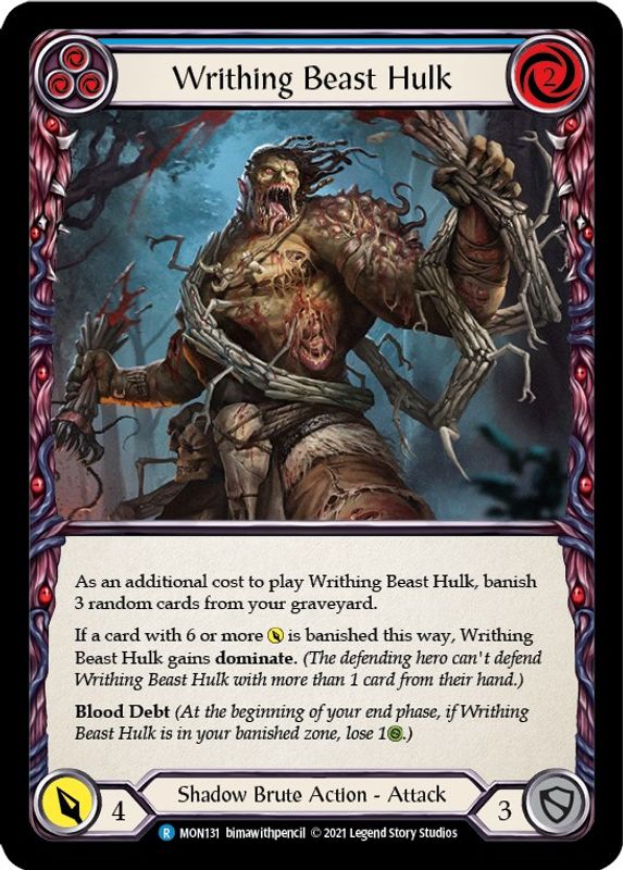 Writhing Beast Hulk (Blue) - MON131 - Rare