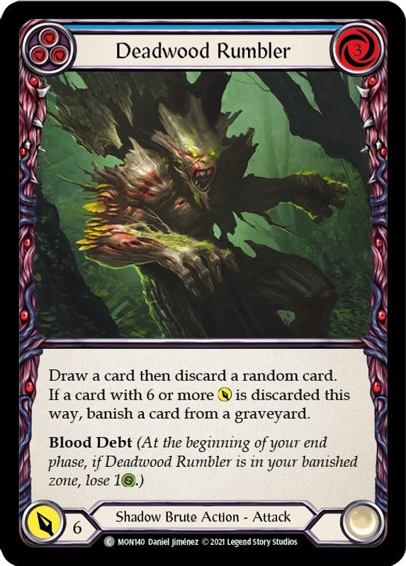 Deadwood Rumbler (Blue) - MON140 - Common