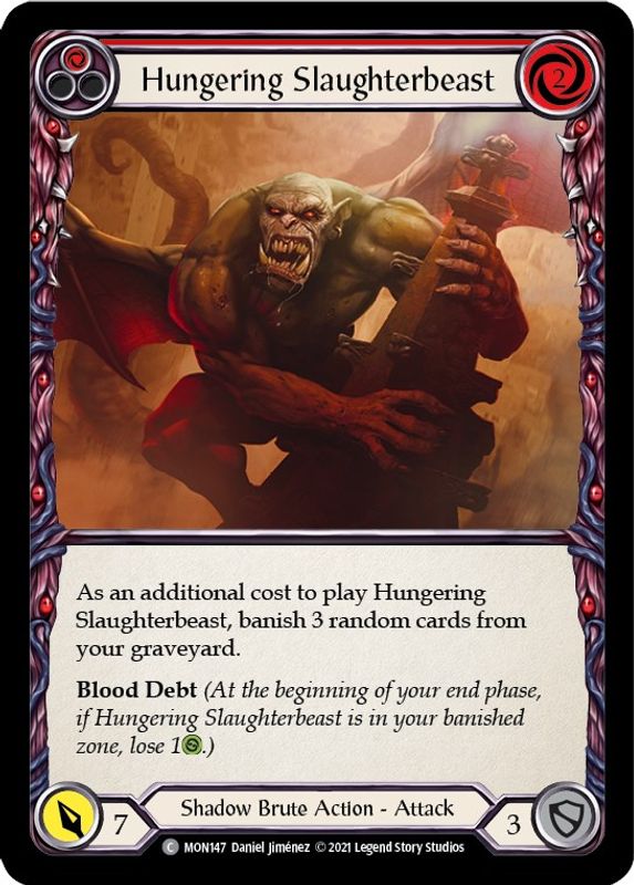 Hungering Slaughterbeast (Red) - MON147 - Common