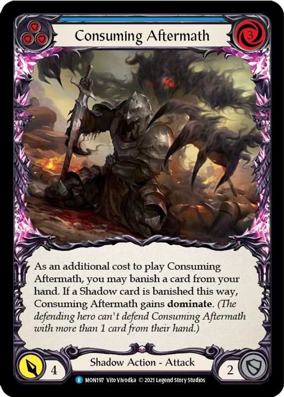 Consuming Aftermath (Blue) - MON197 - Rare