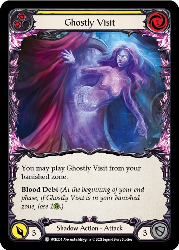 Ghostly Visit (Yellow) - MON204 - Common