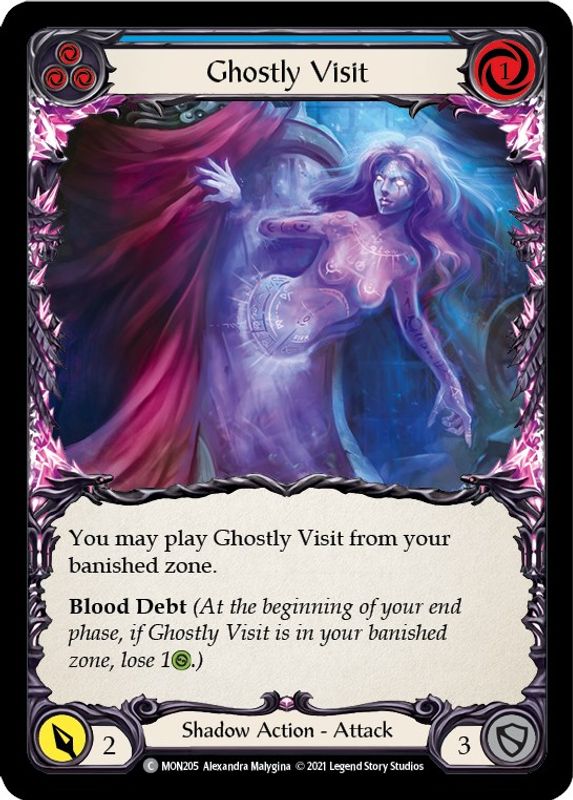 Ghostly Visit (Blue) - MON205 - Common
