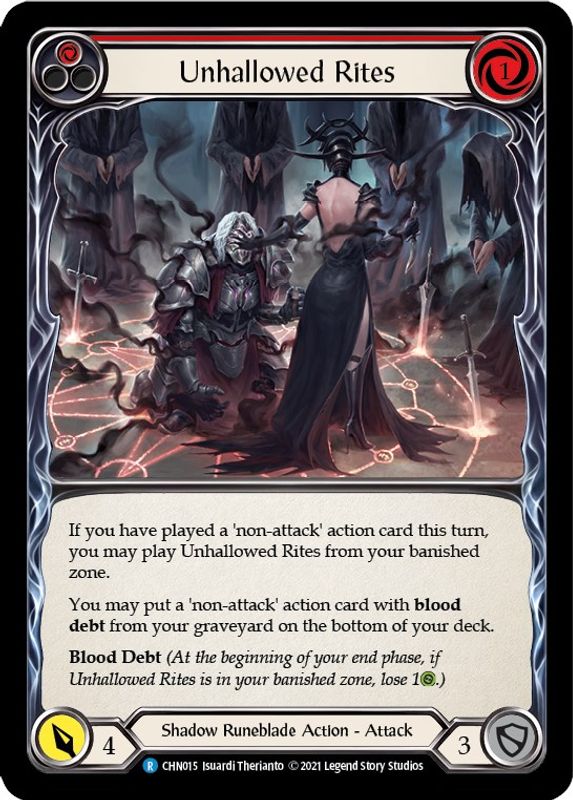 Unhallowed Rites (Red) - CHN015 - Rare