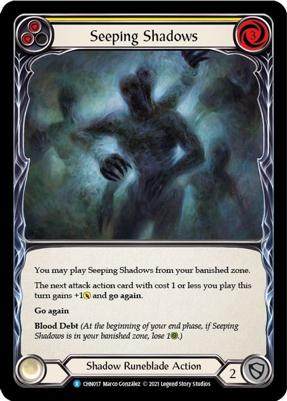 Seeping Shadows (Yellow) - CHN017 - Rare
