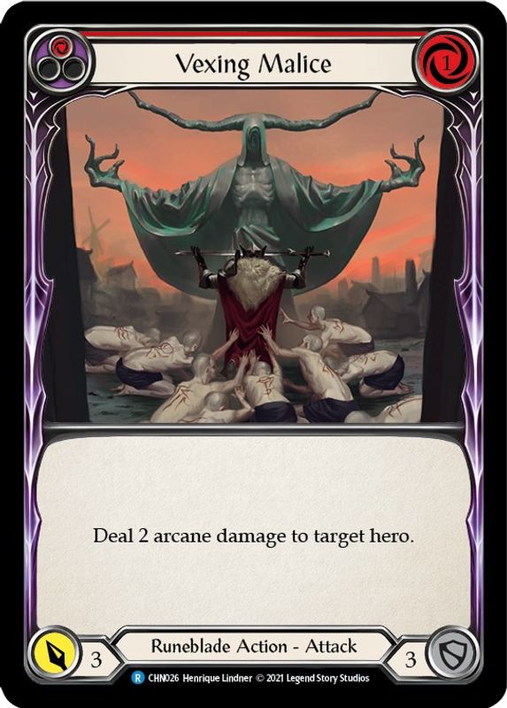Vexing Malice (Red) - CHN026 - Rare