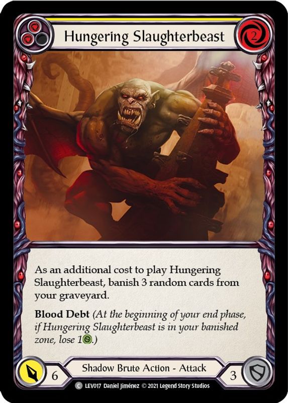 Hungering Slaughterbeast (Yellow) - LEV017 - Common