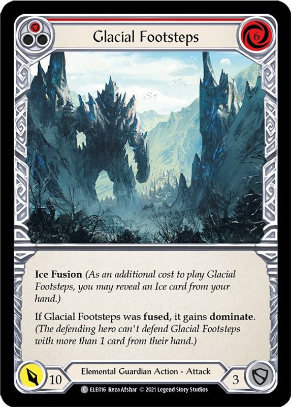 Glacial Footsteps (Red) - ELE016 - Common